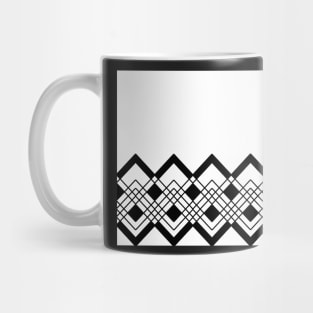 Abstract geometric pattern - black and white. Mug